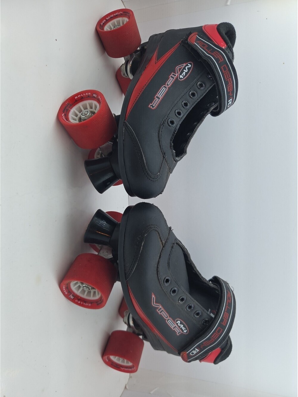 Roller Derby Viper M4 Speed Quad Roller Skates Black Red Men's Size 8